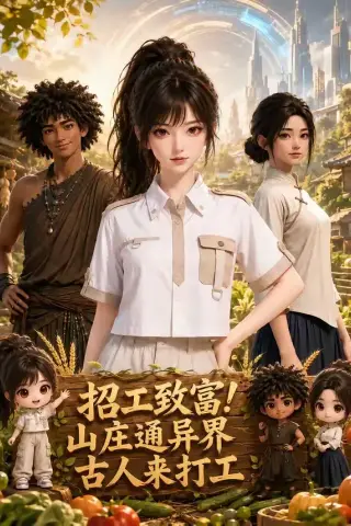 《招工致富！山庄通异界古人来打工（84集）（夸克网盘）》短剧封面