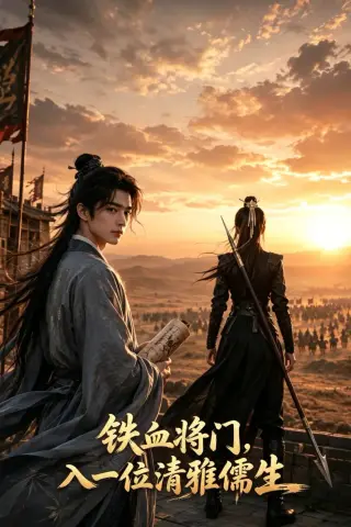 《铁血将门，入一位清雅儒生（22集）AI短剧 (2026)》短剧封面