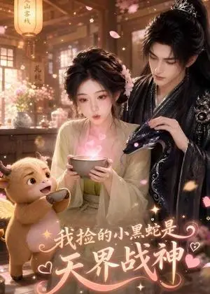 《我捡的小黑蛇是天界战神（70集）（夸克网盘）》短剧封面