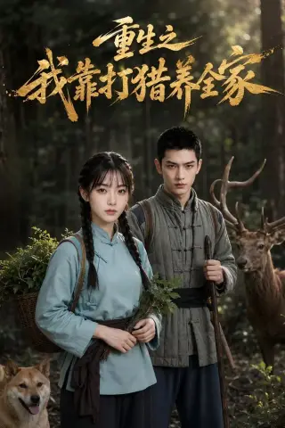 《重生之我靠打猎养家（62集）AI短剧（夸克网盘）》短剧封面