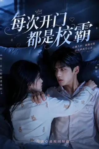 《每次开门都是校霸（32集）（夸克网盘）》短剧封面
