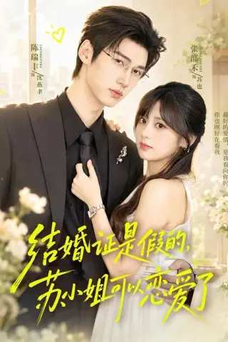 《结婚证是假的，苏小姐可以恋爱了（77集）陈瑞丰＆张邵禾（夸克网盘）》短剧封面