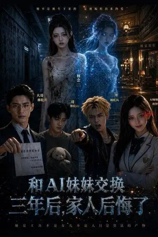 《和AI妹妹交换三年后，家人后悔了（75集）Ai短剧（百度网盘）》短剧封面