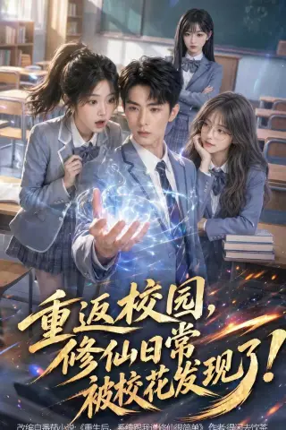 《重返校园，修仙日常被校花发现了（83集）AI短剧（夸克网盘）》短剧封面
