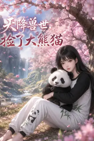 《天降兽世，捡了大熊猫（84集）（夸克网盘）》短剧封面