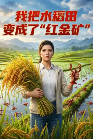 《我把水稻田变成了“红金矿”（36集）Ai短剧（夸克网盘）》短剧封面