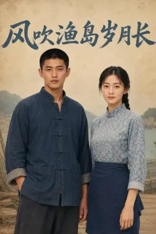 《风吹渔岛岁月长（32集）AI短剧（夸克网盘）》短剧封面