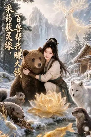 《采药获灵缘，百兽帮我赚大钱（100集）（夸克网盘）》短剧封面