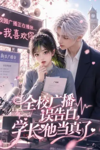 《全校广播误告白，学长他当真了（42集）（夸克网盘）》短剧封面