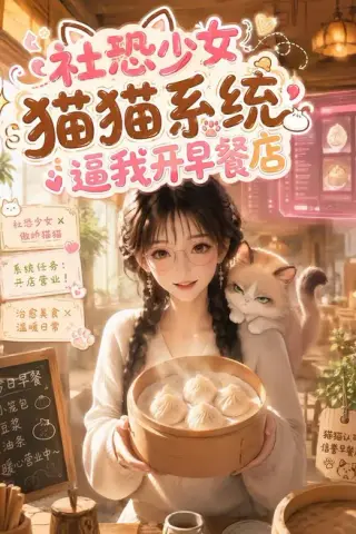 《社恐少女猫猫系统逼我开早餐店（103集）（夸克网盘）》短剧封面
