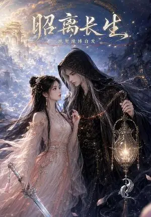 《昭离长生，一纸契缘缚白发（110集）（夸克网盘）》短剧封面