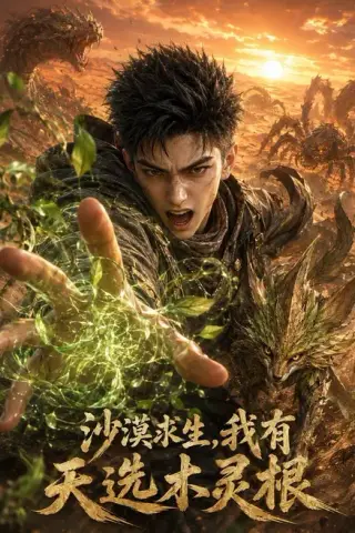 《沙漠求生，我有天选木灵根（72集）（夸克网盘）》短剧封面