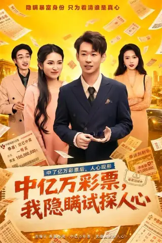 《中亿万彩票，我隐瞒试探人心（80集）彭昱铭＆黄熠琳（夸克网盘）》短剧封面