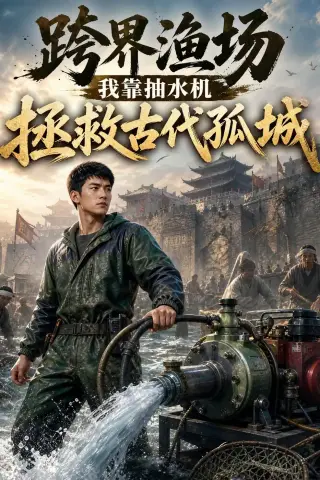 《跨界渔场我靠抽水机拯救古代孤城（53集）AI短剧 (2026)》短剧封面