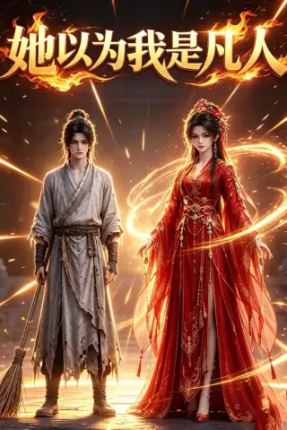 《她以为我是凡人（61集）漫剧 (2026)》短剧封面