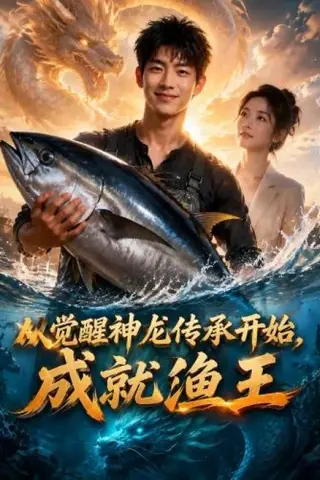 《从觉醒神龙传承开始，成就渔王（80集）AI短剧（百度网盘）》短剧封面