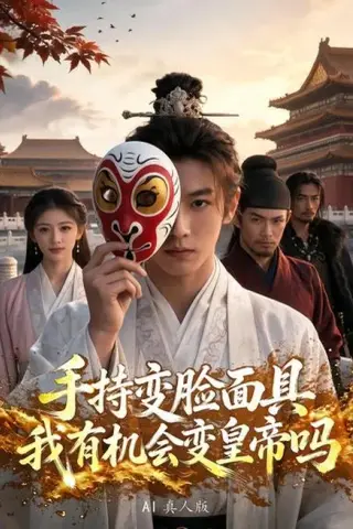 《手持变脸面具我有机会变皇帝吗AI真人版（105集）（夸克网盘）》短剧封面