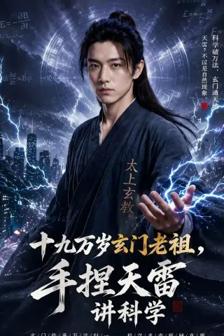 《十九万岁玄门老祖，手捏天雷讲科学（70集）AI短剧（夸克网盘）》短剧封面
