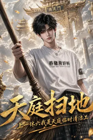 《天庭扫地：上一休六我是天庭临时清洁工（70集） AI短剧（夸克网盘）》短剧封面