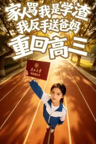 《家人骂我是学渣，我反手送爸妈重回高三（45集）AI短剧（夸克网盘）》短剧封面