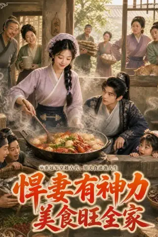 《悍妻有神力，美食旺全家（75集）（夸克网盘）》短剧封面