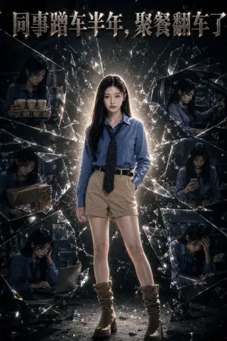 《同事蹭车半年，聚餐翻车了（58集）AI短剧（百度网盘）》短剧封面