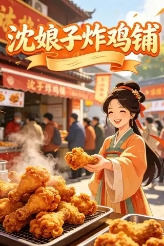 《沈娘子炸鸡铺（89集）动漫（夸克网盘）》短剧封面