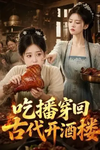《吃播穿回古代开酒楼（32集）AI短剧 (2026)》短剧封面
