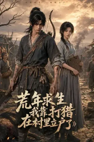 《荒年求生，我靠打猎在村里立户了（70集）（夸克网盘）》短剧封面