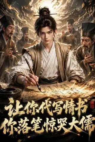 《让你代写情书，你落笔惊哭大儒（73集）AI短剧（夸克网盘）》短剧封面