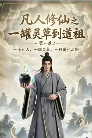 《凡人修仙之一罐灵草到道祖第一季2（135集）AI短剧 (2026)》短剧封面