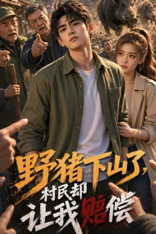 《野猪下山，村民却让我赔偿（27集）AI短剧（夸克网盘）》短剧封面