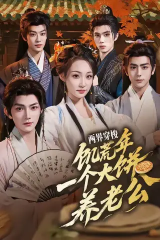 《两界穿梭：饥荒年，一个大饼养老公（73集）孙梓铖＆董子源 (2026)》短剧封面