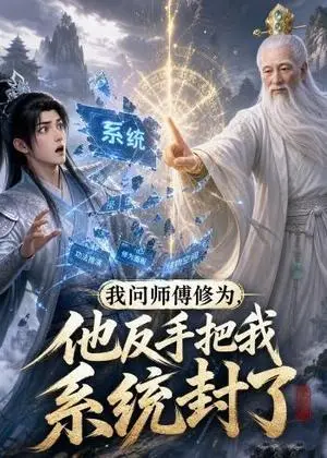 《我问师傅修为，他反手把我系统封了（32集）（夸克网盘）》短剧封面