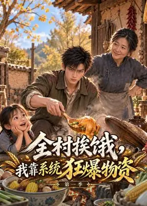《全村挨饿，我靠系统狂爆物资第一季（136集）（夸克网盘）》短剧封面