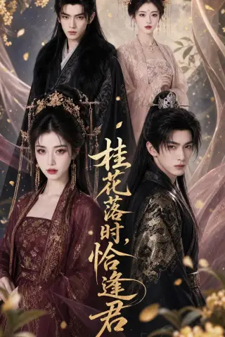 《桂花落时，恰逢君（49集）AI短剧 (2026)》短剧封面