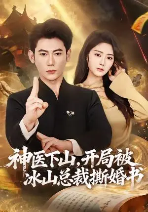 《神医下山，开局被冰山总裁撕婚书（82集）李乾锋＆浅柔（夸克网盘）》短剧封面