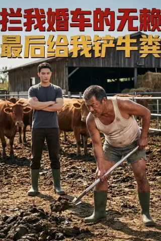 《拦我婚车的无赖，最后给我铲牛粪（33集）AI短剧（夸克网盘）》短剧封面
