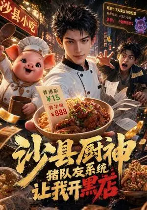 《沙县厨神，猪队友系统让我开黑店（113集）（夸克网盘）》短剧封面