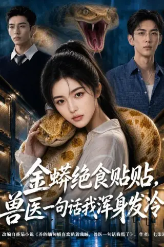 《金蟒绝食贴贴，兽医一句话我浑身发冷（61集）AI短剧（夸克网盘）》短剧封面