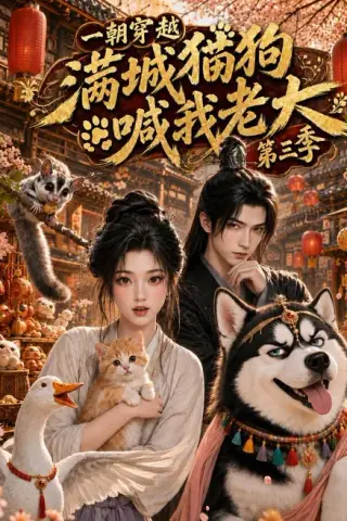 《一朝穿越，满城猫狗喊我老大第三季（146集）（夸克网盘）》短剧封面