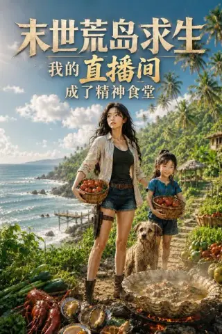 《末世荒岛求生：我的直播间成了精神食堂（63集）（夸克网盘）》短剧封面