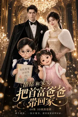 《昂昂安安把首富爸爸带回家（60集）（夸克网盘）》短剧封面