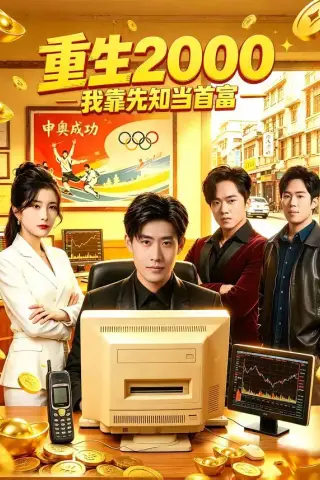 《重生2000我靠先知当首富（80集）庞浩＆张凯悦（夸克网盘）》短剧封面