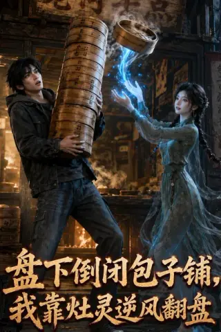 《盘下倒闭包子铺，我靠灶灵逆风翻盘（50集）AI短剧（百度网盘）》短剧封面