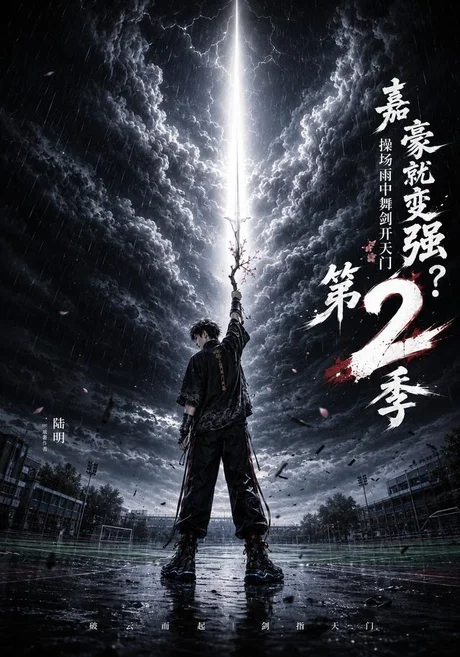 《嘉豪就变强?操场雨中舞剑开天门第2季(113集)(夸克网盘)》短剧封面