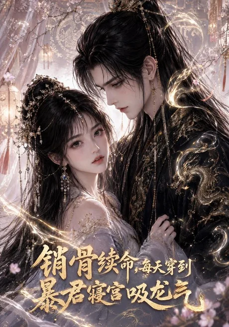 《销骨续命，每天穿到暴君寝宫吸龙气（100集）（夸克网盘）》短剧封面