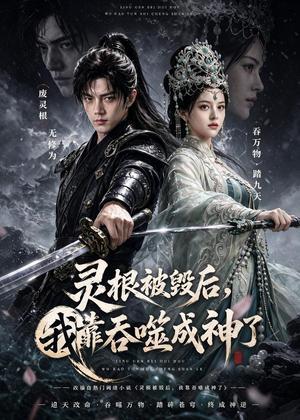 《灵根被毁后,我靠吞噬成神了(71集)AI短剧(夸克网盘)》短剧封面