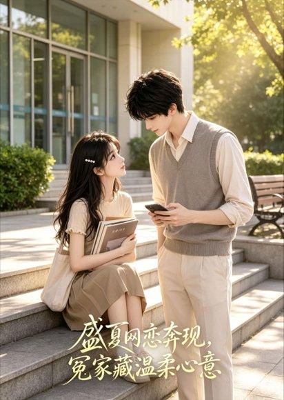 《盛夏网恋奔现，冤家藏温柔心意（30集）（百度网盘）》短剧封面
