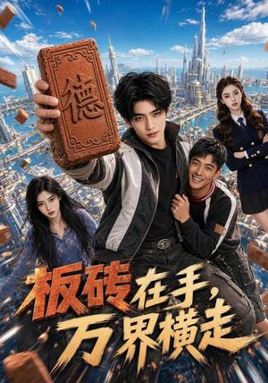 《板砖在手，万界横走（70集）AI短剧（夸克网盘）》短剧封面